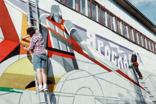 ​Художники со всей страны участвуют в ярославском фестивале уличного искусства