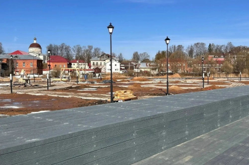 Благоустройство в Мышкине продолжается