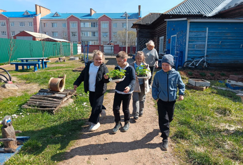 Маленькие садоводы в деле!