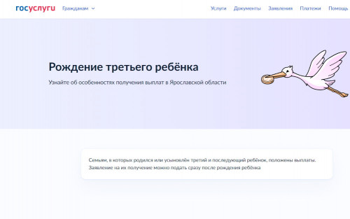 Сервис «Рождение третьего ребенка» поможет жителям региона быстро и просто получить господдержку